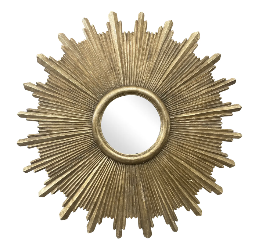Italian Gilt Wood Sunburst Mirror