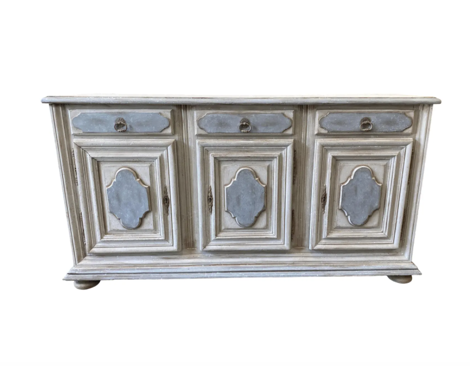 19th C Tuscan Painted Buffet Sideboard